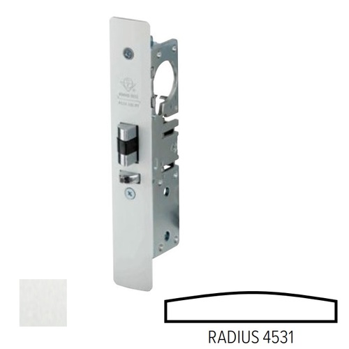 4531 Standard Duty Deadlatch Satin Aluminum Clear