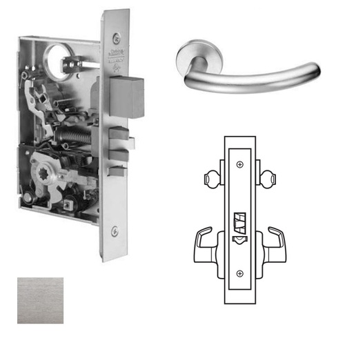 ML2042 Mortise Entrance Lever Lockset Satin Chrome