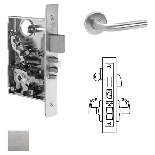 ML2067 Mortise Apartment Lever Lockset Satin Chrome