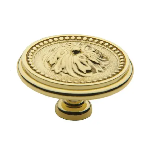 Ornamental Cabinet Knob Polished Brass