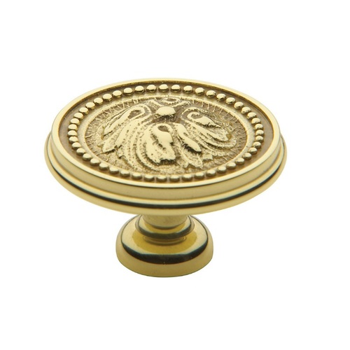 Ornamental Cabinet Knob Polished Brass