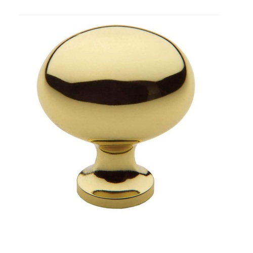 Oval Cabinet Knob Polished Brass