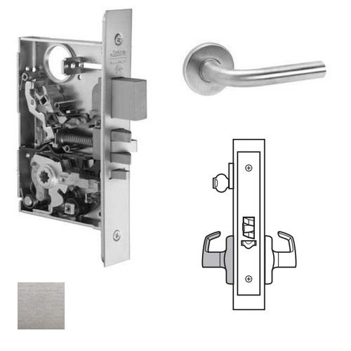 ML2057 Mortise Storeroom Lever Lockset Satin Chrome