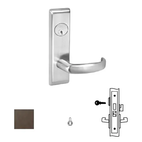 8800FL Mortise Lever Escutcheon Working Trim, 8822FL, Dark Oxidized Satin Bronze