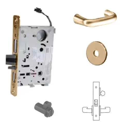 RX-8271-12V Electrified Single Cylinder Mortise Lock Satin Bronze