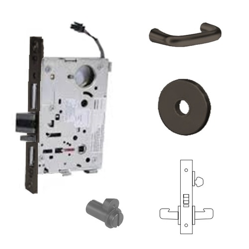 8271-24V Electrified Single Cylinder Mortise Lock Oil Rubbed Dark Bronze