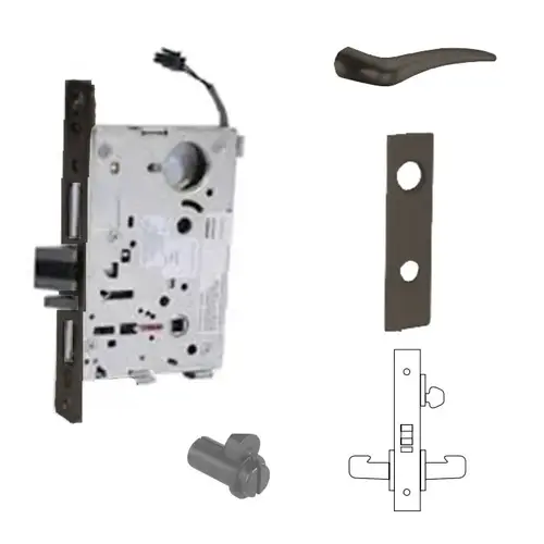 8270-12V Electrified Single Cylinder Mortise Lock Oil Rubbed Dark Bronze