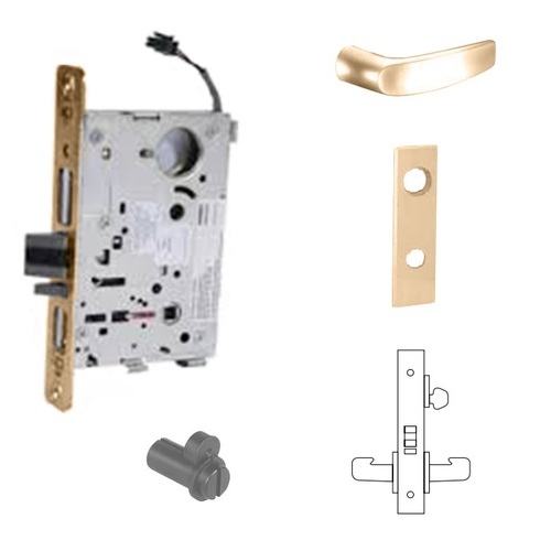 8270-12V Electrified Single Cylinder Mortise Lock Satin Bronze