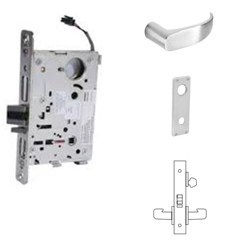 8271-24V Electrified Single Cylinder Mortise Lock Satin Chrome