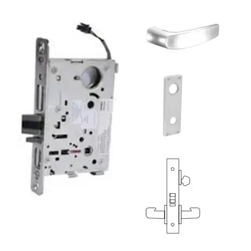 RX-8270-24V Electrified Single Cylinder Mortise Lock Satin Chrome