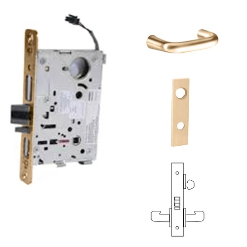 RX-8271-24V Electrified Single Cylinder Mortise Lock Satin Bronze