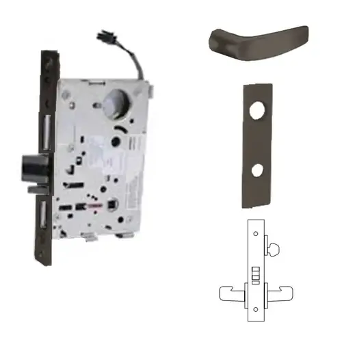 RX-8270-12V Electrified Single Cylinder Mortise Lock Oil Rubbed Dark Bronze