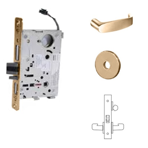 RX-8271-12V Electrified Single Cylinder Mortise Lock Satin Bronze