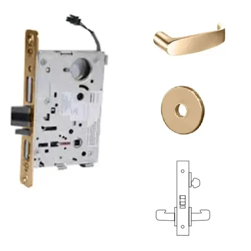 RX-8270-24V Electrified Single Cylinder Mortise Lock Satin Bronze