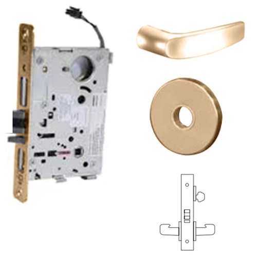 RX-8270-24V Electrified Single Cylinder Mortise Lock Satin Bronze