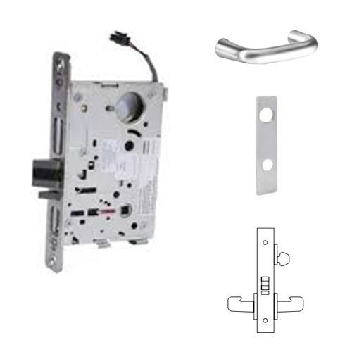 8271-24V Electrified Single Cylinder Mortise Lock Satin Chrome