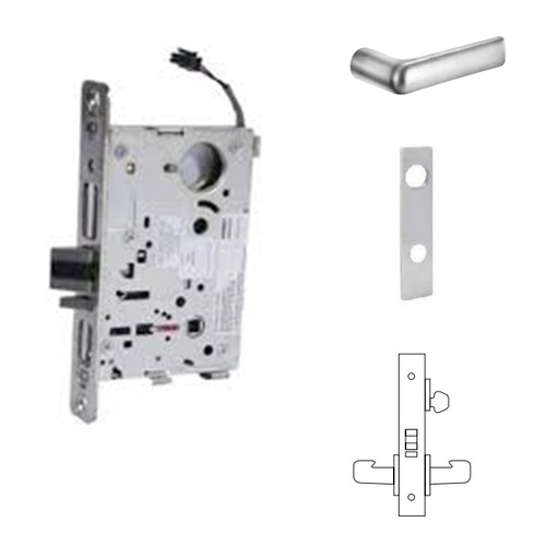 8271-12V Electrified Single Cylinder Mortise Lock Satin Chrome