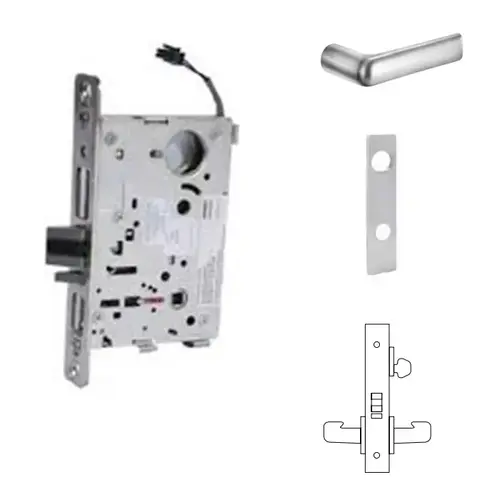 8271-24V Electrified Single Cylinder Mortise Lock Satin Chrome