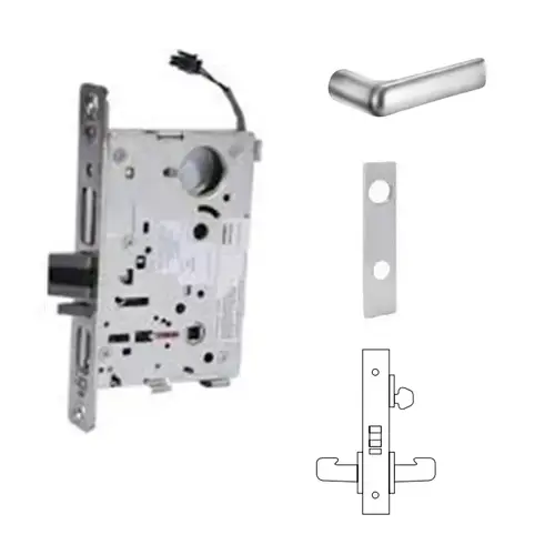 8271-12V Electrified Single Cylinder Mortise Lock Satin Chrome