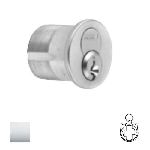 1080 Series IC Mortise Cylinder Bright Polished Chrome