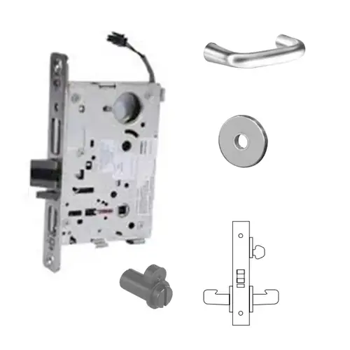 RX-8271-24V Electrified Single Cylinder Mortise Lock Satin Chrome