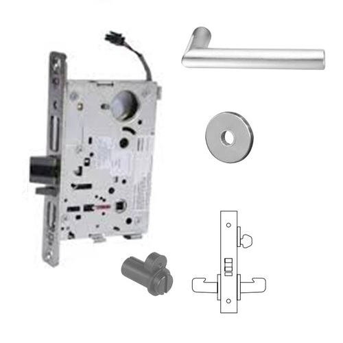 8271-12V Electrified Single Cylinder Mortise Lock Satin Chrome