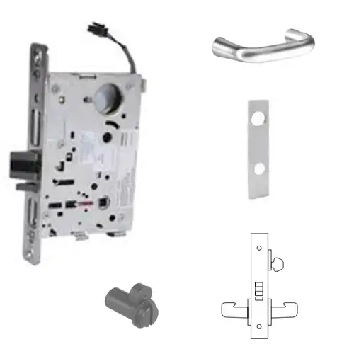 8270-12V Electrified Single Cylinder Mortise Lock Satin Chrome