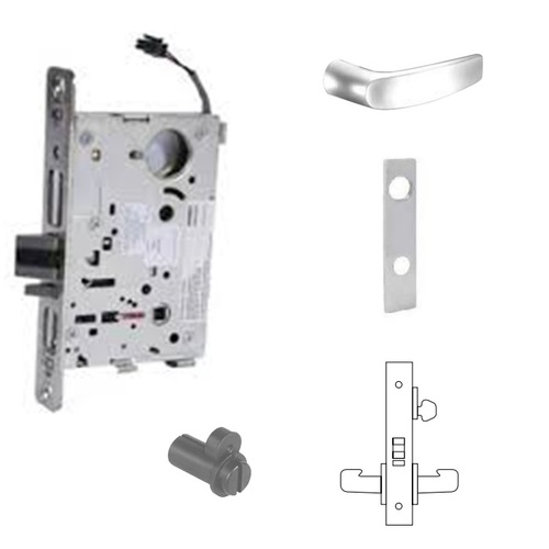 8271-24V Electrified Single Cylinder Mortise Lock Satin Chrome