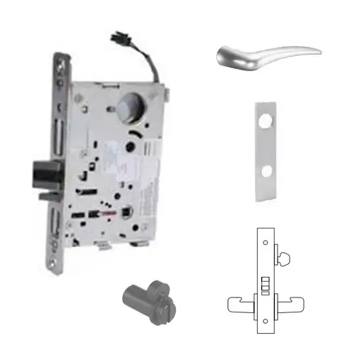 8271-24V Electrified Single Cylinder Mortise Lock Satin Chrome