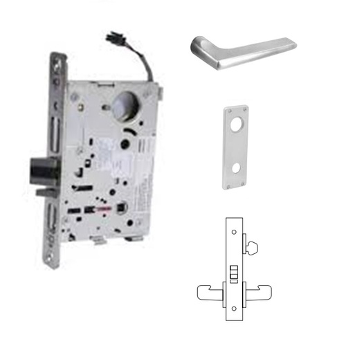 8271-24V Electrified Single Cylinder Mortise Lock Satin Chrome