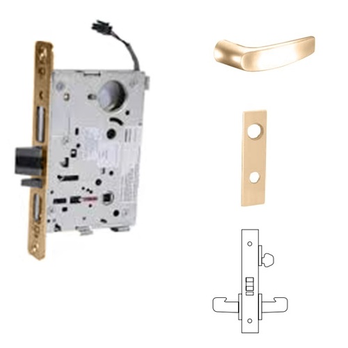 RX-8271-12V Electrified Single Cylinder Mortise Lock Satin Bronze