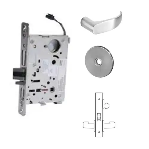 RX-8271-12V Electrified Single Cylinder Mortise Lock Satin Chrome