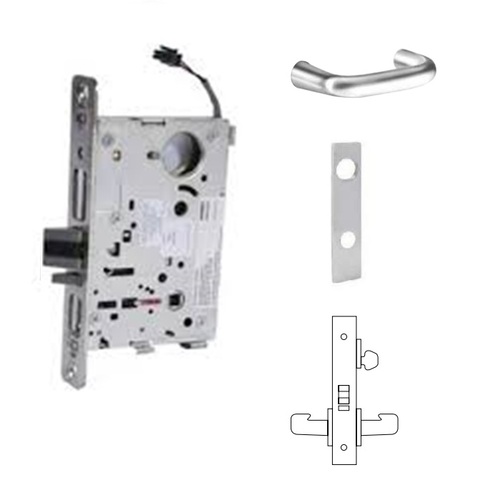 8271-24V Electrified Single Cylinder Mortise Lock Satin Chrome