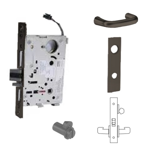 8271-24V Electrified Single Cylinder Mortise Lock Oil Rubbed Dark Bronze