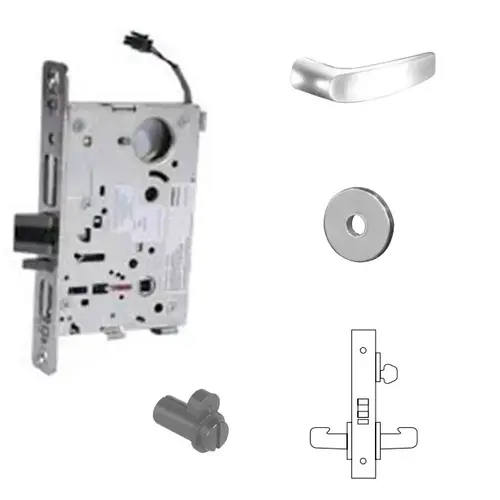 RX-8270-12V Electrified Single Cylinder Mortise Lock Satin Chrome