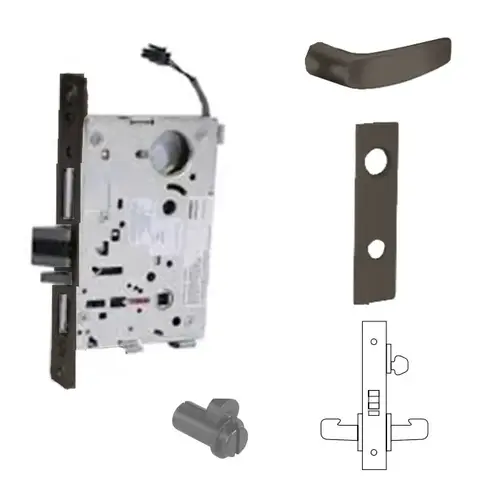 RX-8270-24V Electrified Single Cylinder Mortise Lock Oil Rubbed Dark Bronze