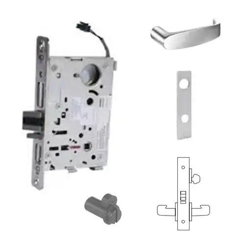 RX-8271-12V Electrified Single Cylinder Mortise Lock Satin Chrome