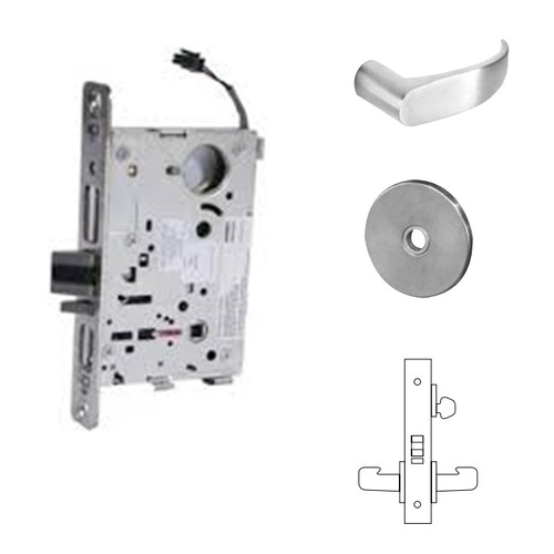 RX-8271-12V Electrified Single Cylinder Mortise Lock Satin Chrome