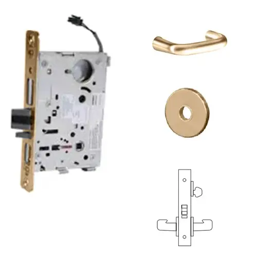 RX-8271-12V Electrified Single Cylinder Mortise Lock Satin Bronze