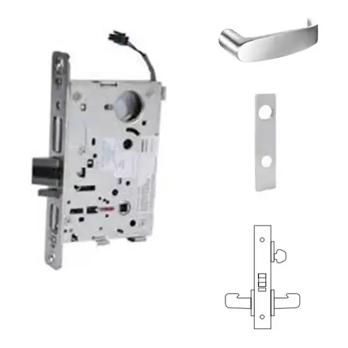 RX-8270-12V Electrified Single Cylinder Mortise Lock Satin Chrome