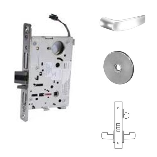 RX-8271-12V Electrified Single Cylinder Mortise Lock Satin Chrome