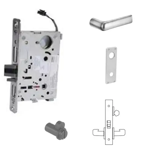 8271-24V Electrified Single Cylinder Mortise Lock Satin Chrome