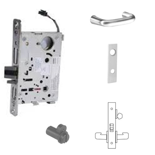 8271-12V Electrified Single Cylinder Mortise Lock Satin Chrome