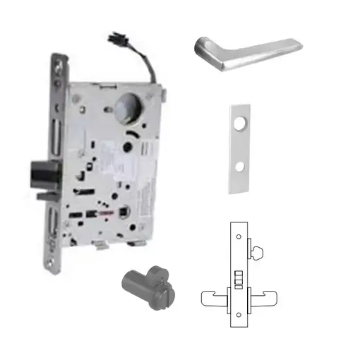 RX-8271-12V Electrified Single Cylinder Mortise Lock Satin Chrome