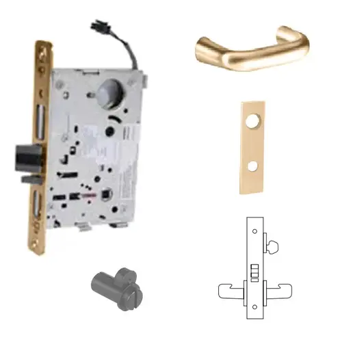 RX-8271-12V Electrified Single Cylinder Mortise Lock Satin Bronze