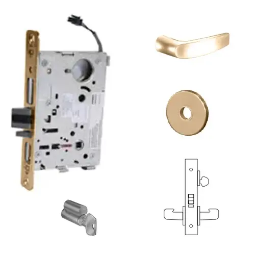 8270-12V Electrified Single Cylinder Mortise Lock Satin Bronze