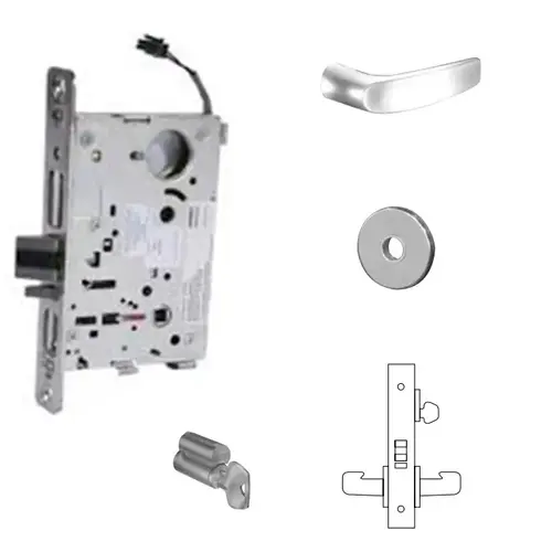 RX-8270-24V Electrified Single Cylinder Mortise Lock Satin Chrome