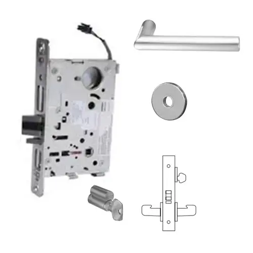 RX-8271-12V Electrified Single Cylinder Mortise Lock Satin Chrome