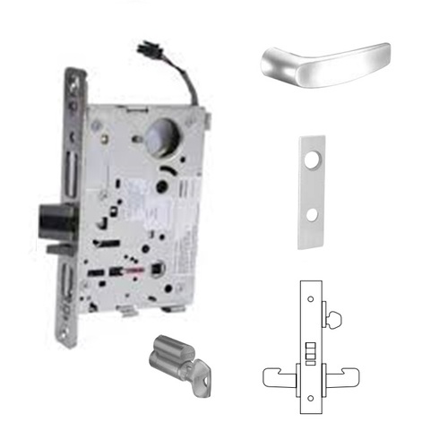 RX-8270-24V Electrified Single Cylinder Mortise Lock Satin Chrome