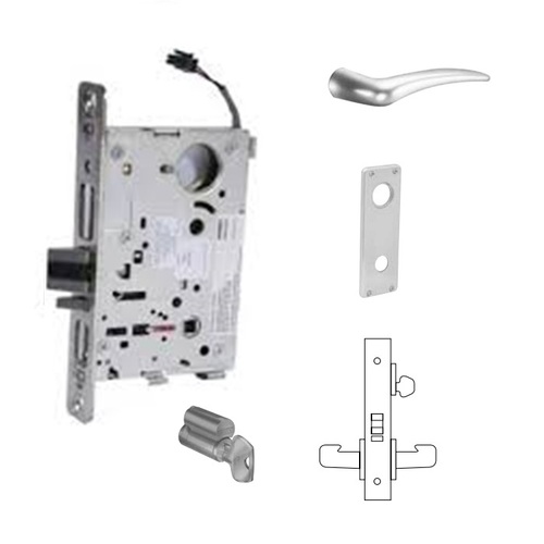 RX-8271-12V Electrified Single Cylinder Mortise Lock Satin Chrome